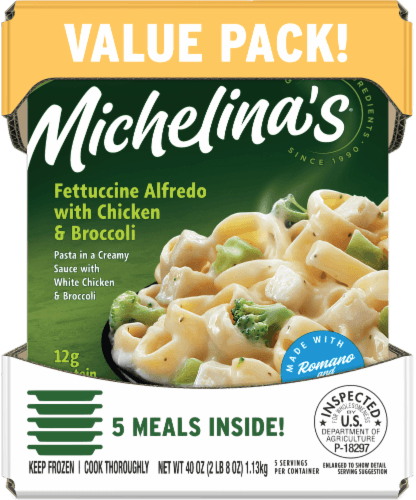 Michelina'S Fettuccine Alfredo With Chicken And Broccoli  Meal