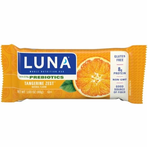 Luna Gluten Free Tangerine Zest Nutrition Bar With Prebiotics