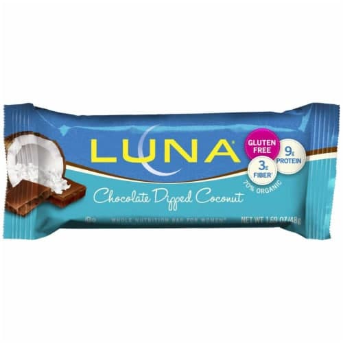 Luna Chocolate Dipped Coconut Nutrition Snack Bar, - 240 Per Case