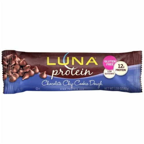 Luna Chocolate Chip Cookie Dough Protein Snack Bars