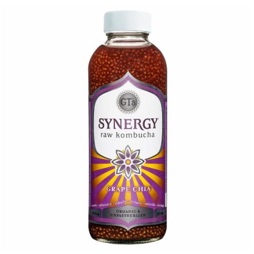 Gt'S Living Foods Synergy Organic Grape Chia Kombucha