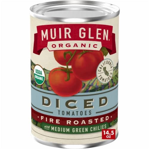 Muir Glen Tomatoes Organic Diced Fire Rosted With Medium Green Chilies