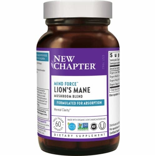 New Chapter Mind Force Lion'S Mane Mushroom Blend 60 Vegan Caps