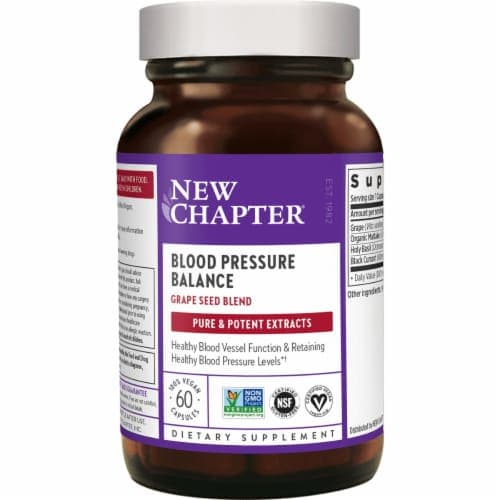 New Chapter Blood Pressure Balance Grape Seed Blend 60 Vegan Caps
