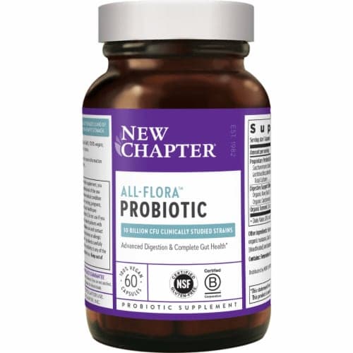 New Chapter Probiotic All-Flora Whole-Food Live Probiotics Vegetarian Capsules