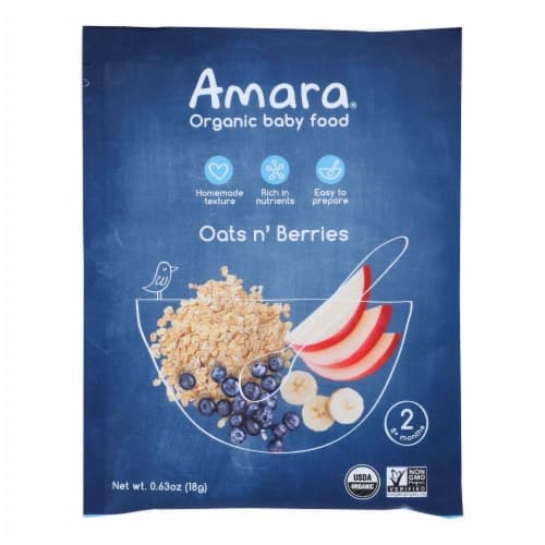 Amara Organic Oats N' Berries Baby Food