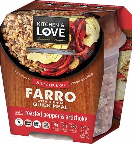 Cucina & Amore Kitchen & Love Roasted Pepper & Artichoke Farro & Quinoa Quick Meal
