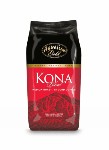 Hawaiian Gold Kona Blend Medium Roast Ground Coffee