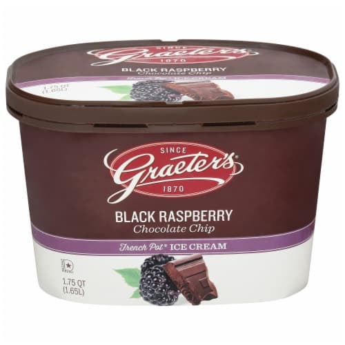 Graeter'S Black Raspberry Chocolate Chip Ice Cream Tub