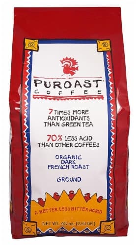 Puroast Organic Low Acid French Roast Ground Coffee