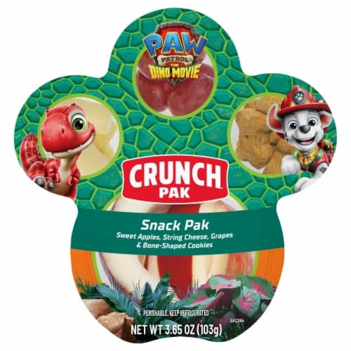 Paw Patrol Sliced Apples Cheese Grapes And Cookies