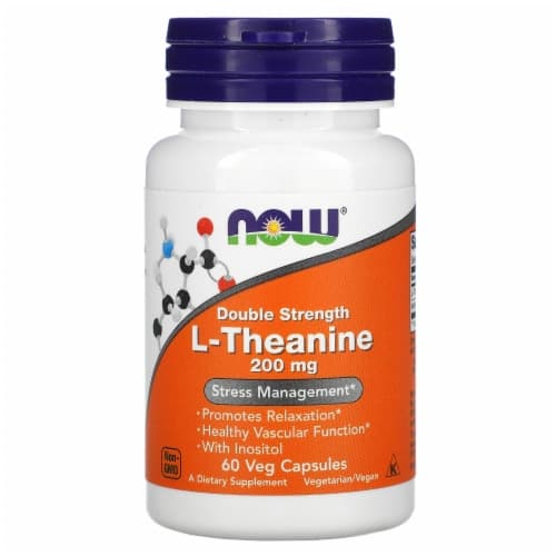 Now Foods L-Theanine Double Strength Veg Capsules