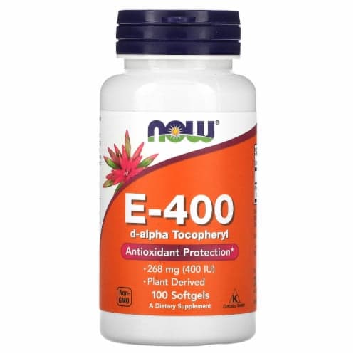 Now Foods E-400 D-Alpha Tocopheryl Dietary Supplement Softgels
