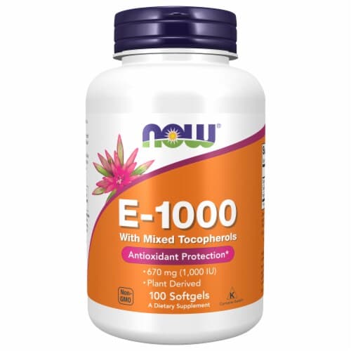 Now Foods Natural E-1000 Dietary Supplement Softgels
