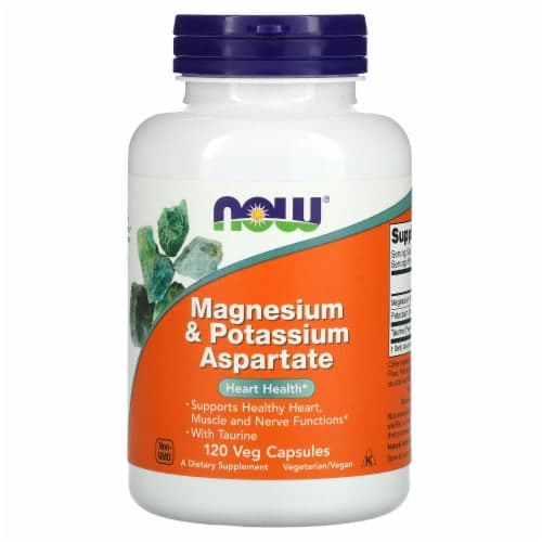 Now Magnesium & Potassium Aspartate Veg Capsules