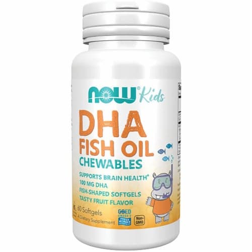 Now Foods Kids Dha Fish Oil Chewables - Fruit Flavor 60 Sgels