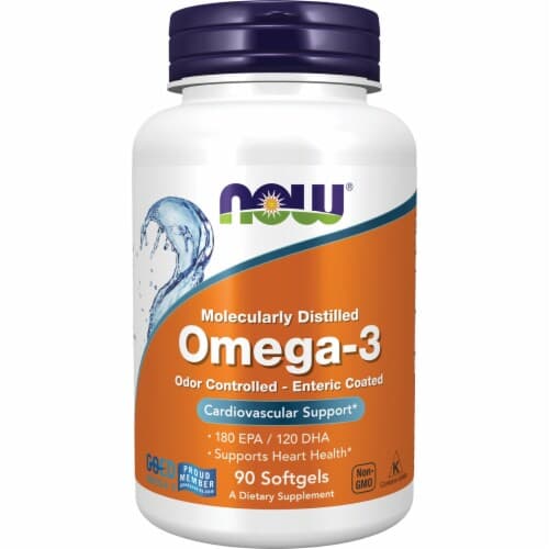Now Foods Molecularly Distilled Omega-3 - Odor-Controlled 1, 90 Sgels