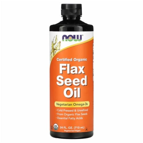 Now Foods Certified Organic Flax Seed Oil 