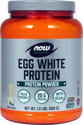 Now   Sports Eggwhite Protein Powder   Creamy Vanilla
