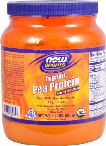 Now  Sports Organic Pea Protein   Natural Chocolate