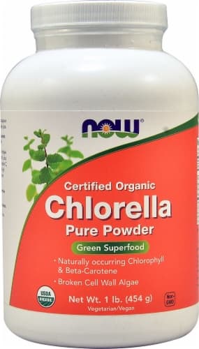 Now  Certified Organic Chlorella Pure Powder