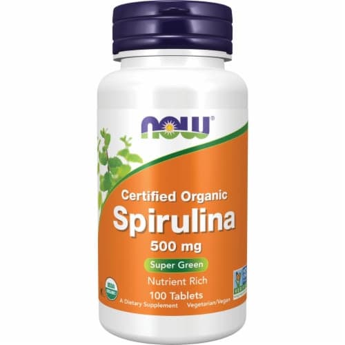 Now Foods Certified Organic Spirulina 100 Tabs