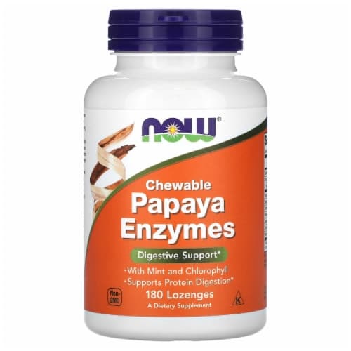 Now Foods Chewable Mint Papaya Enzymes
