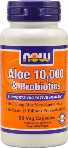 Now Foods Aloe 10000 & Probiotics Vegetarian Capsules