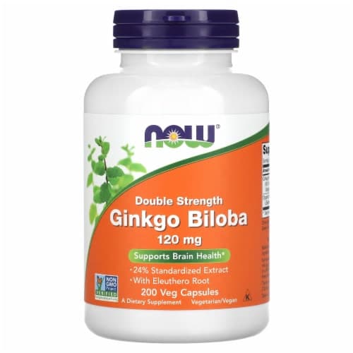 Now Double Strength Ginkgo Biloba Veg Capsules