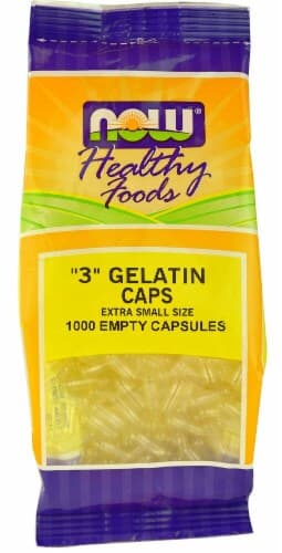 Now Foods "3" Extra Small Empty Gelatin Caps