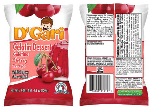 D'Gari Cherry Gelatin Dessert