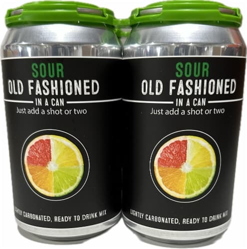 Old Fashioned In A Can Carbonated Rtd Mocktail Or Cocktail Mix With Bitters Sour