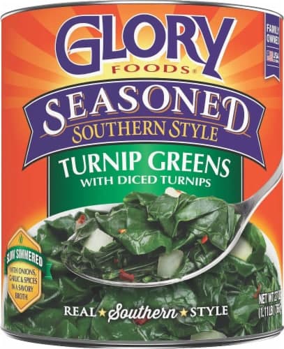 Glory Foods Seasoned Southern Style Turnip Greens With Diced Turnips