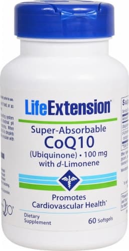 Life Extension  Super-Absorbable Coq10 Ubiquinone With D-Limonene