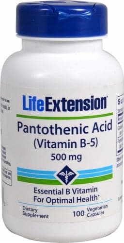 Life Extension Pantothenic Acid Vitamin B-5 Vegetarian Capsules