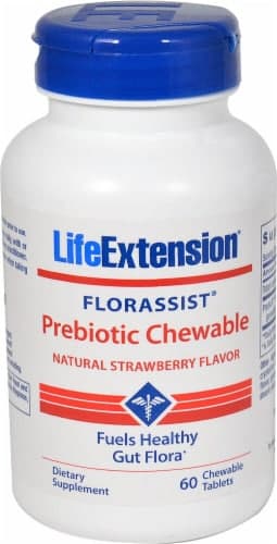 Life Extension  Florassist Prebiotic Chewable   Natural Strawberry