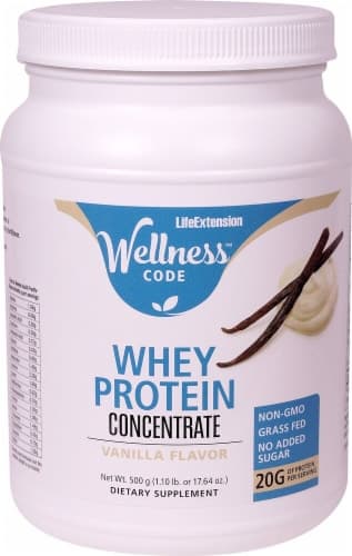 Life Extension Wellness Code Vanilla Whey Protein Concentrate Powder