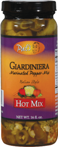 Pat'S Giardiniera Hot Marinated Pepper Mix