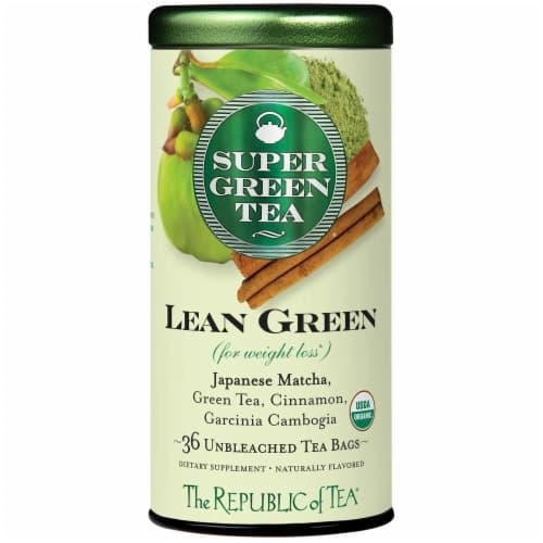 The Republic Of Tea Supergreen Tea Bags Lean Green
