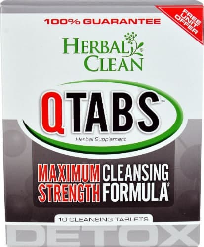 Herbal Clean  Detox Qtabs Maximum Strength Cleansing Formula