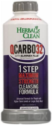 Herbal Clean  Qcarbo32 With Eliminex Plus Grape