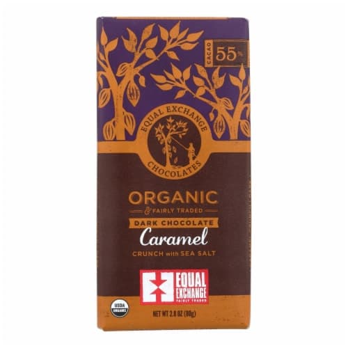 Equal Exchange Organic Milk Chocolate Bar - Caramel Crunch With Sea Salt