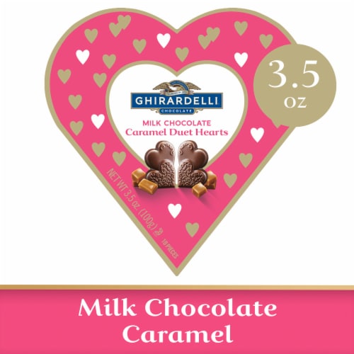 Ghirardelli Milk Chocolate Caramel Duet Hearts Valentine Candy