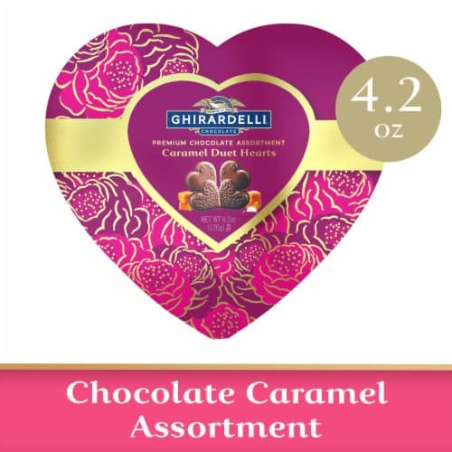 Ghirardelli Caramel Duet Hearts Premium Assorted Chocolate Valentine Candy