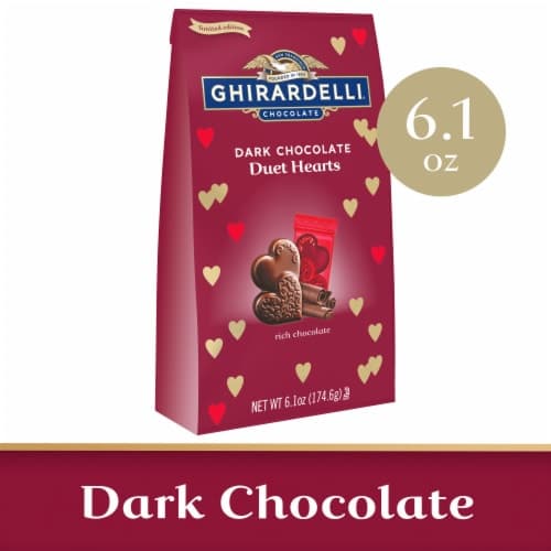 Ghirardelli Chocolate Dark Chocolate Duet Hearts