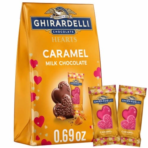 Ghirardelli Milk Chocolate Caramel Duet Hearts