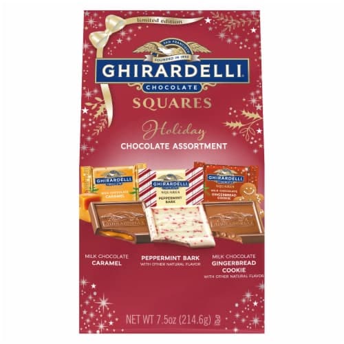 Ghiradelli Assorted Chocolate Squares Holiday Candy Bag