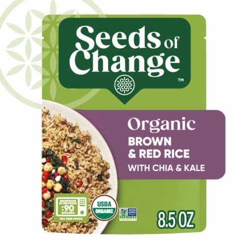 Seeds Of Change Ready To Heat Organic Brown And Red Rice With Chia And Kale Pouch