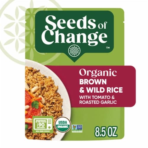 Seeds Of Change Organic Brown And Wild Rice With Tomato & Roasted Garlic Pouch