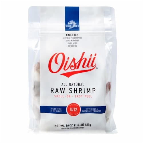 Oishii All Natural Shell On Easy Peel Raw Shrimp
